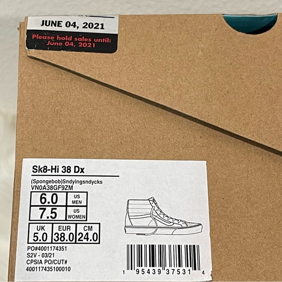 VANS X SANDY LIANG X SPONGEBOB SK8-HI 38 DX - SANDY CHEEKS BRAND NEW WITH BOX - Picture 14 of 14